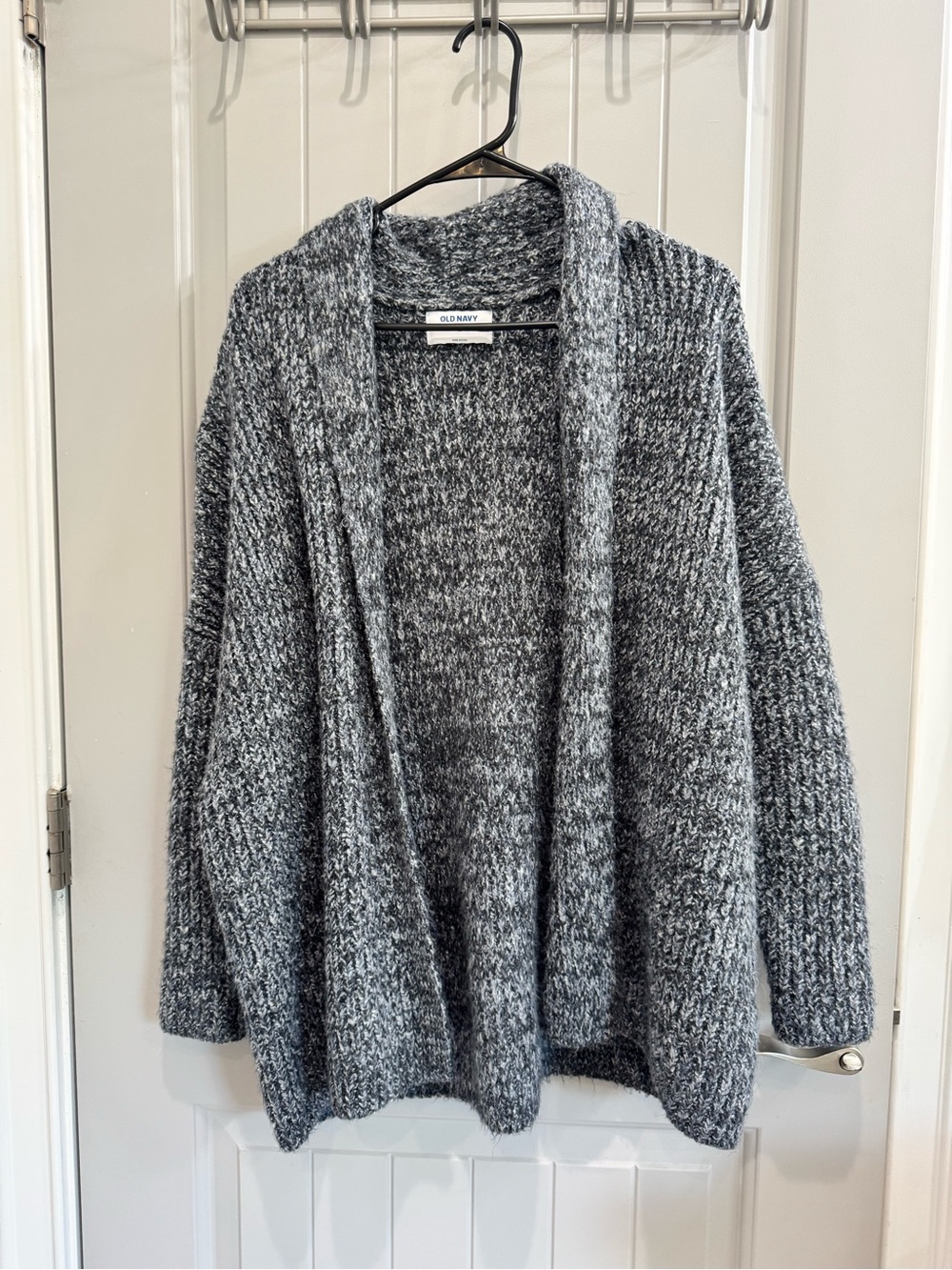 Old Navy Gray Marled Open-Front Cardigan Sweater